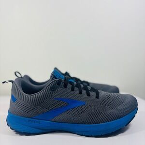 Brooks Revel 5 Gray Blue Men's Size 10.5 Running Shoes 1103741D053